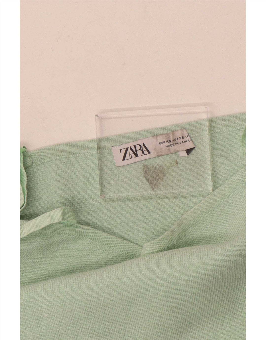 Zara Womens Crop Cami Top UK 4 XS Verde