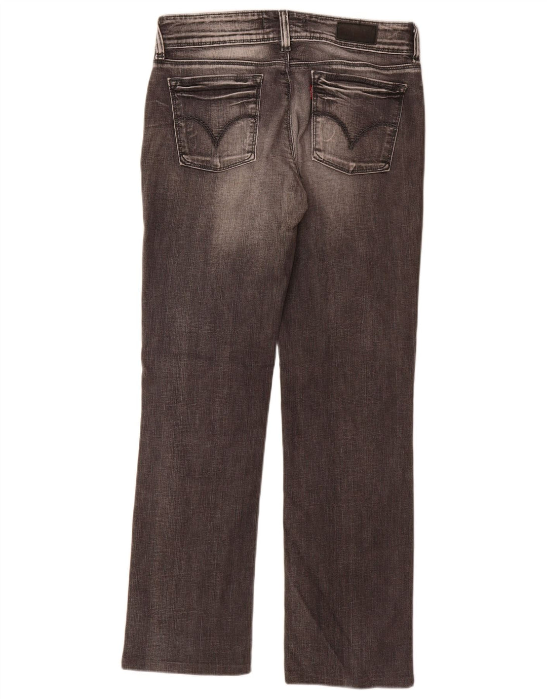 Calça jeans feminina Levi's 570 Straight W32 L34 cinza algodão