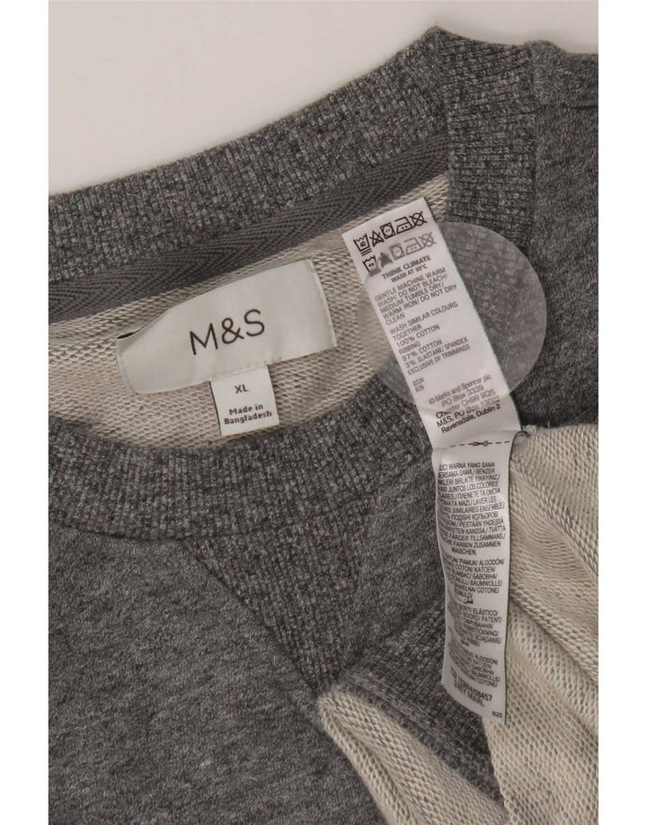 Suéter masculino Marks & Spencer XL cinza algodão