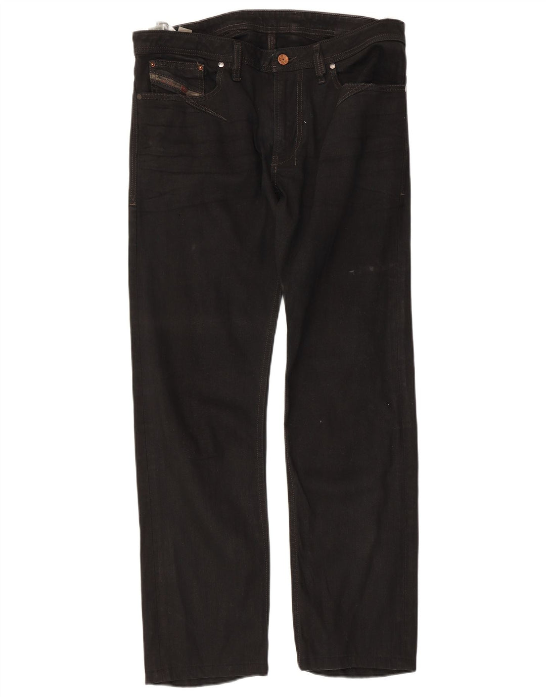 Jeans retos masculinos Diesel W33 L29 algodão preto