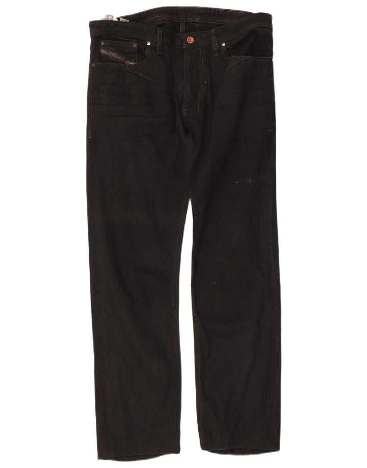 Jeans retos masculinos Diesel W33 L29 algodão preto
