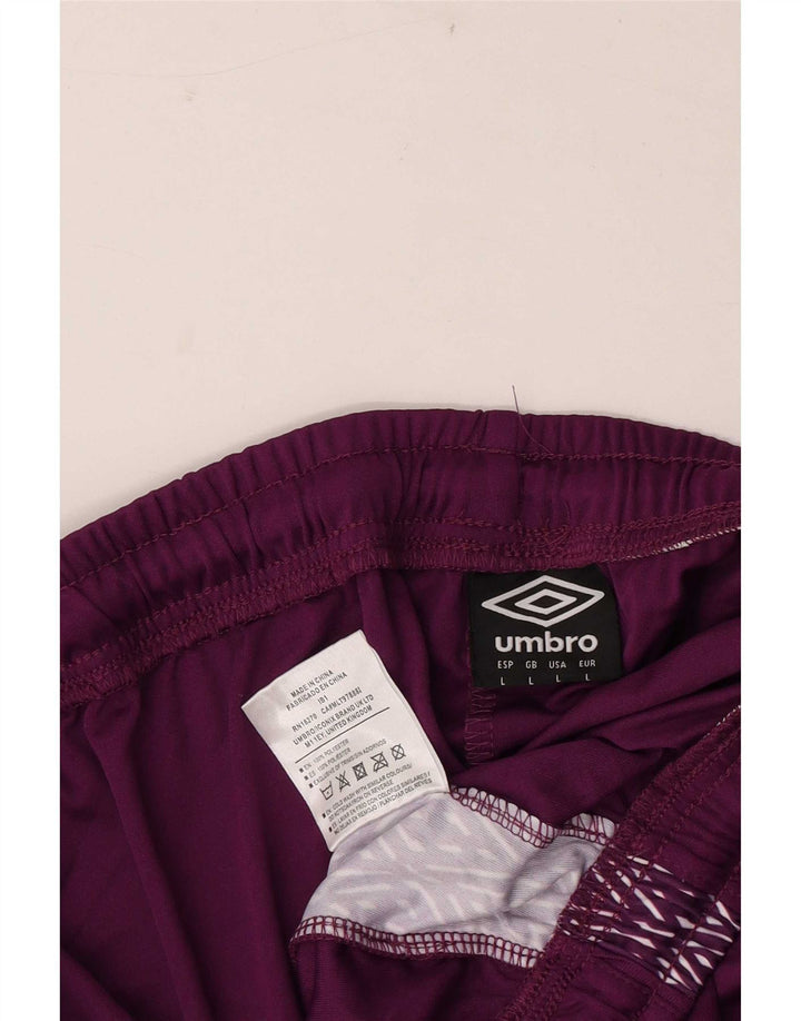 Umbro Mens Graphic Sport Shorts Grande Roxo Poliéster