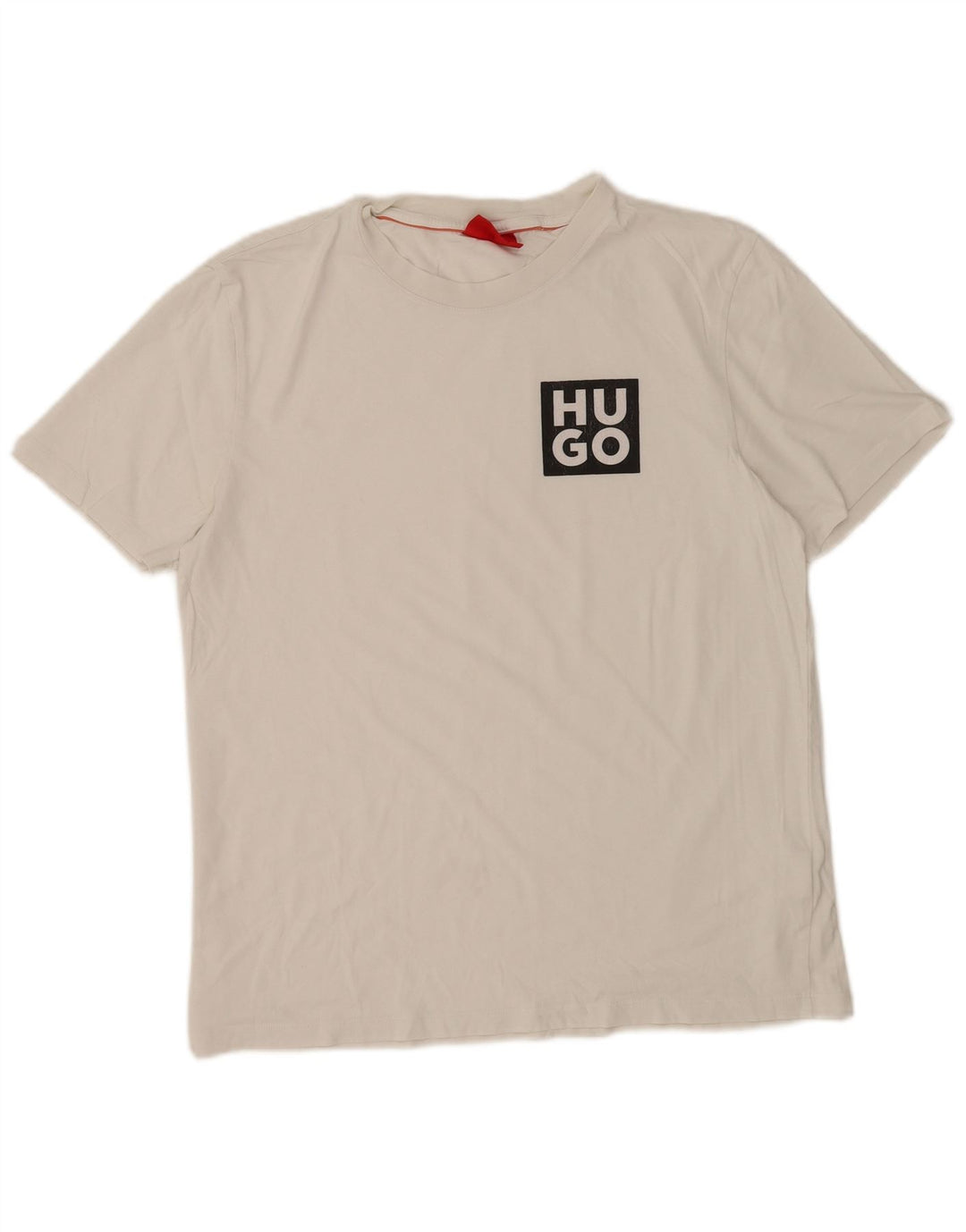 Camiseta gráfica masculina Hugo Boss Top médio algodão branco