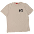 Camiseta gráfica masculina Hugo Boss Top médio algodão branco