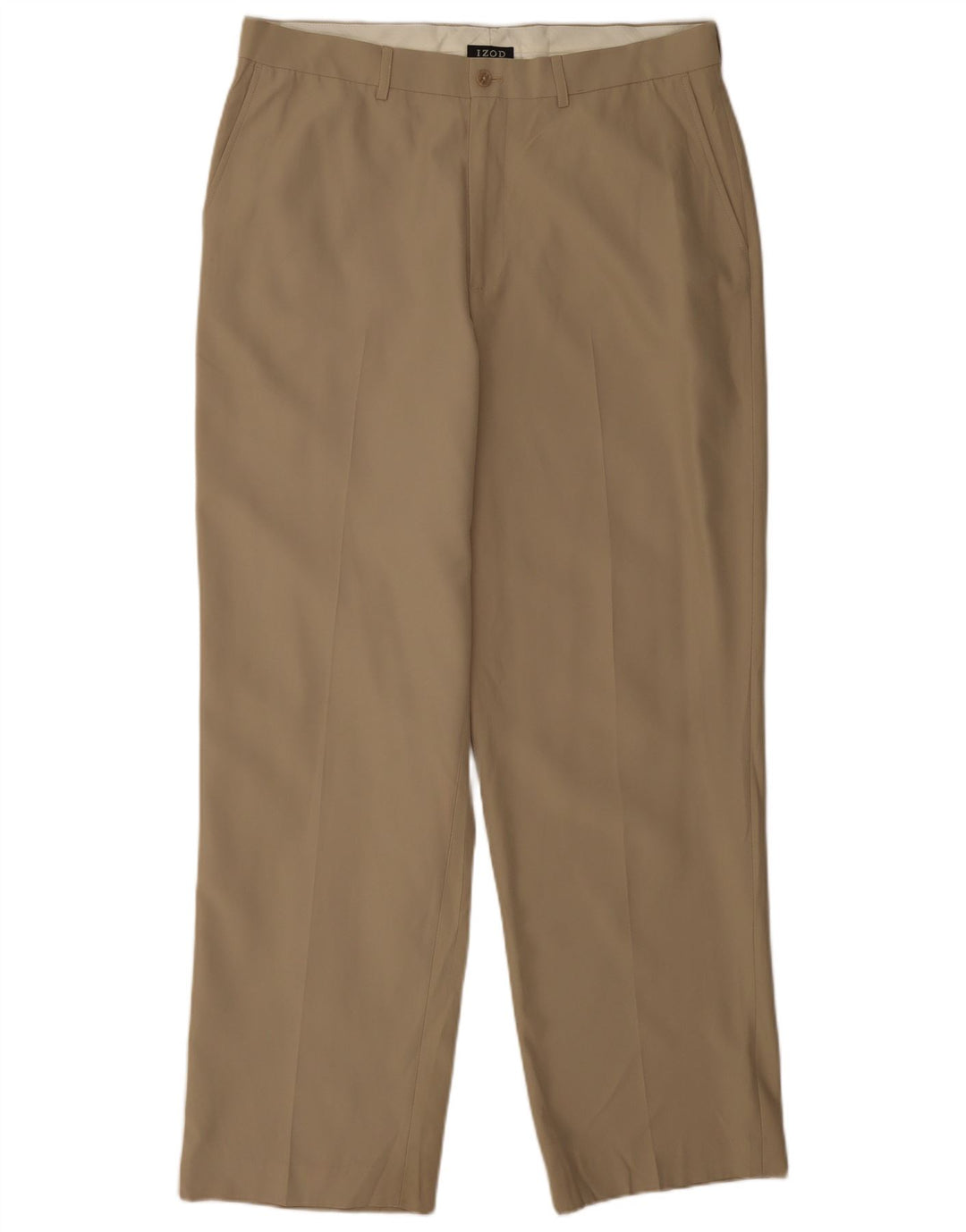 Calça Chino Izod Masculina Reta W36 L32 Poliéster Bege