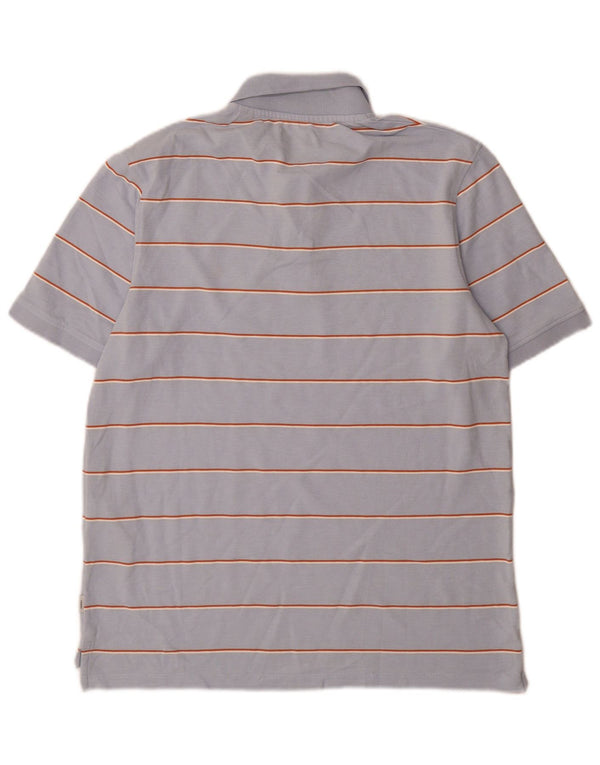 Camisa polo masculina Jack & Jones de algodão listrado azul médio