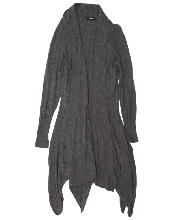 Suéter cardigã assimétrico feminino Marks & Spencer Reino Unido 14 cinza médio