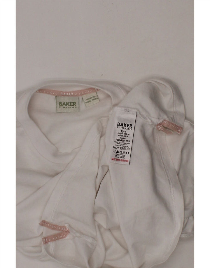 Camiseta gráfica feminina TED BAKER 7-8 anos algodão branco