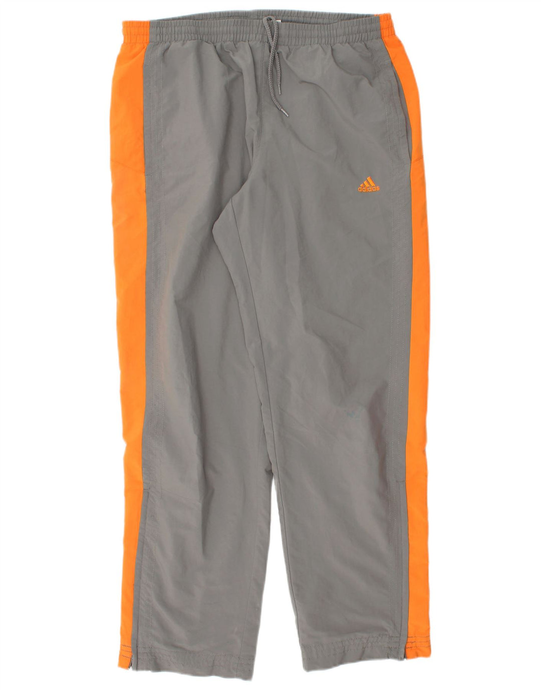 Calças de treino masculinas ADIDAS UK 40/42 cinza médio colorblock poliéster