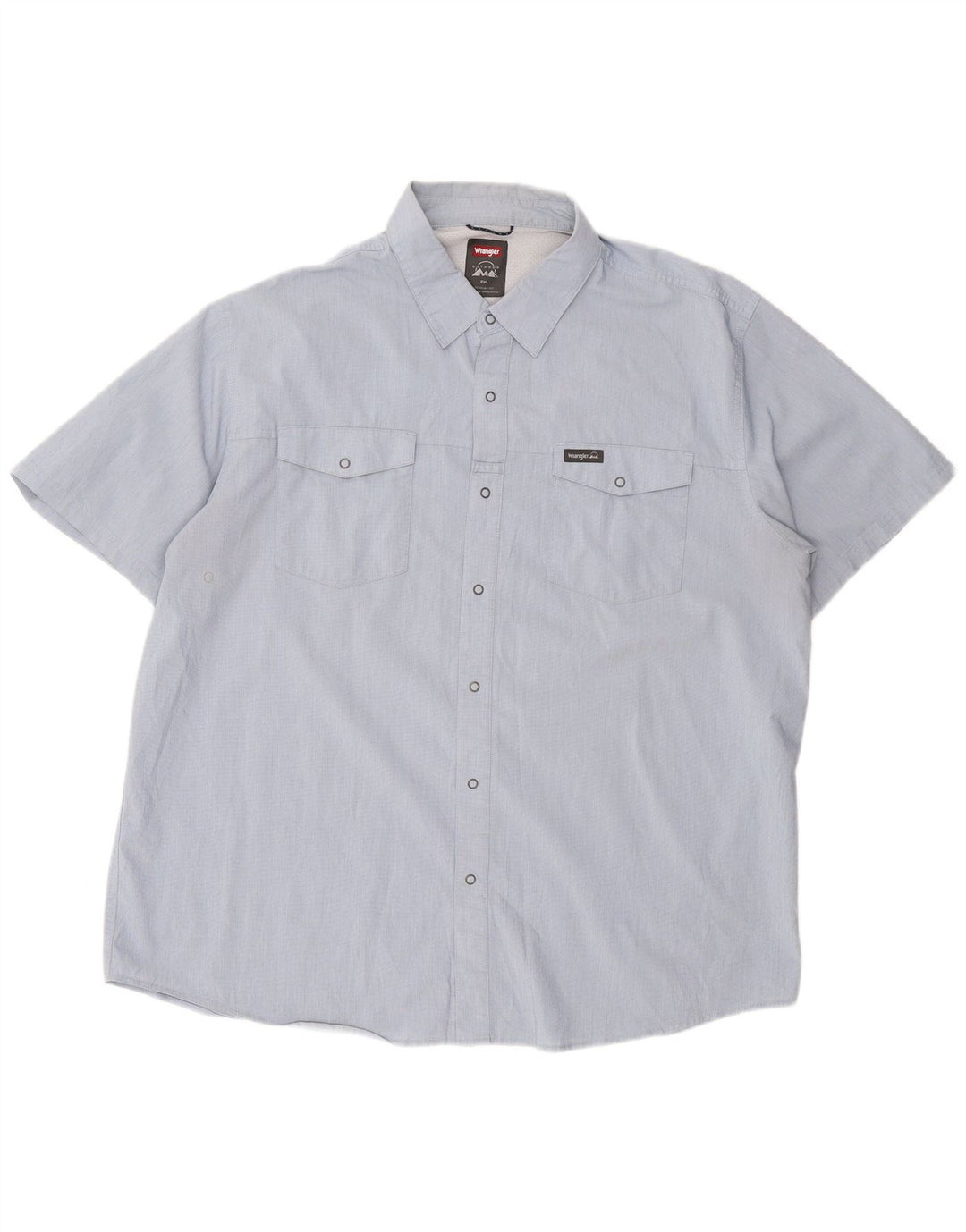Camisa masculina de manga curta WRANGLER regular fit 2XL algodão azul