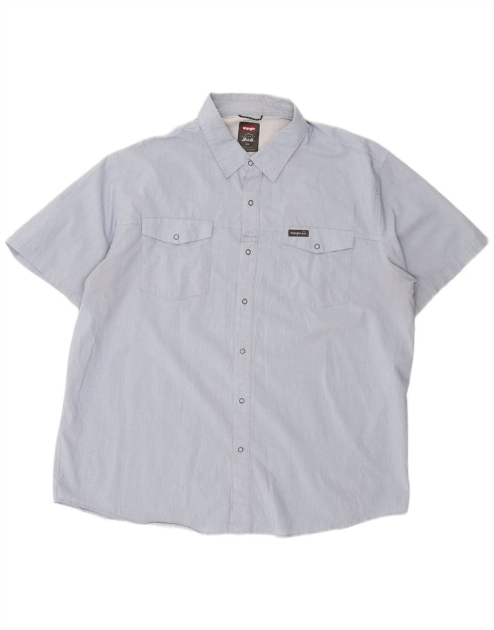 Camisa masculina de manga curta WRANGLER regular fit 2XL algodão azul