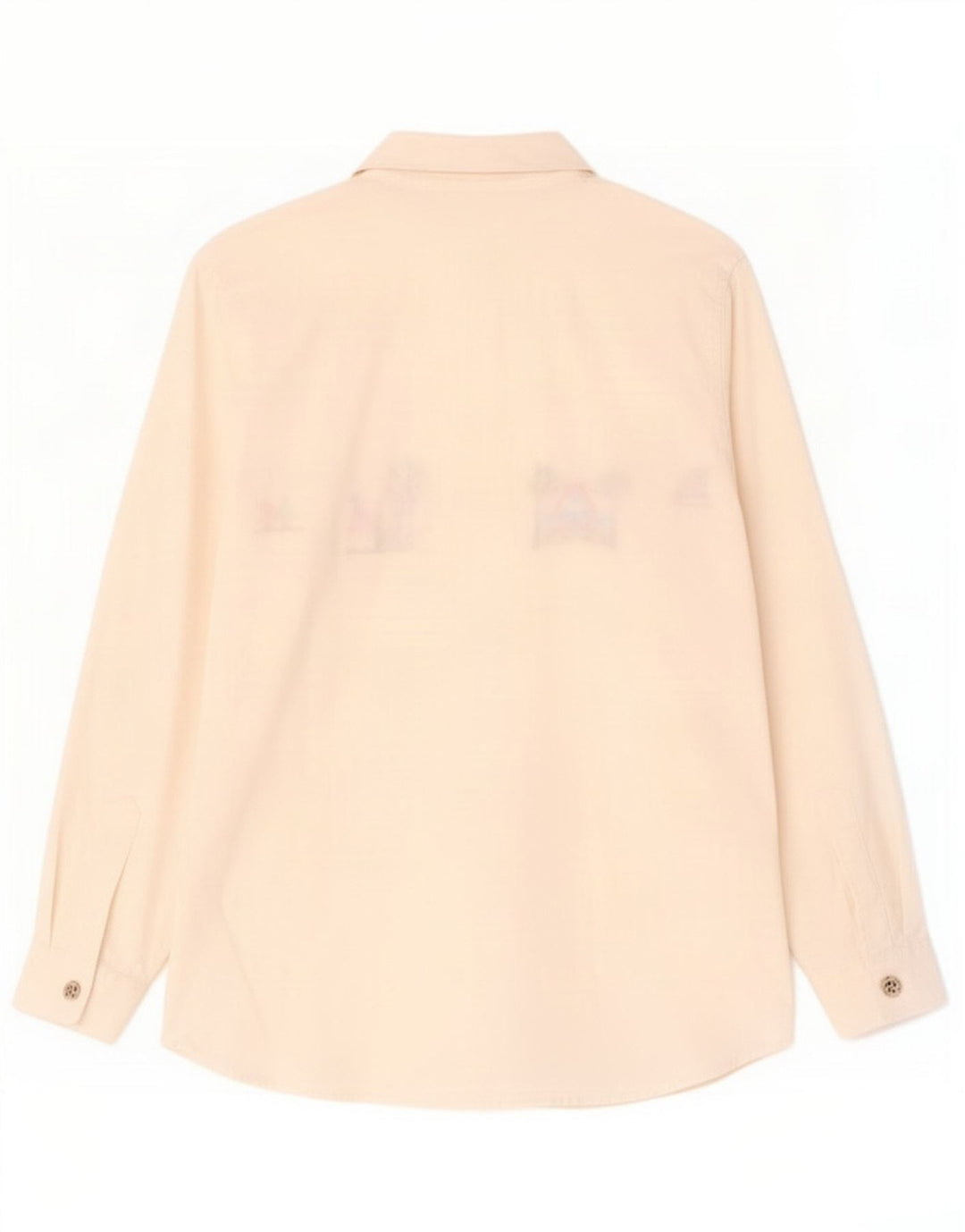 Camisa gráfica feminina vintage UK 14 médio off white