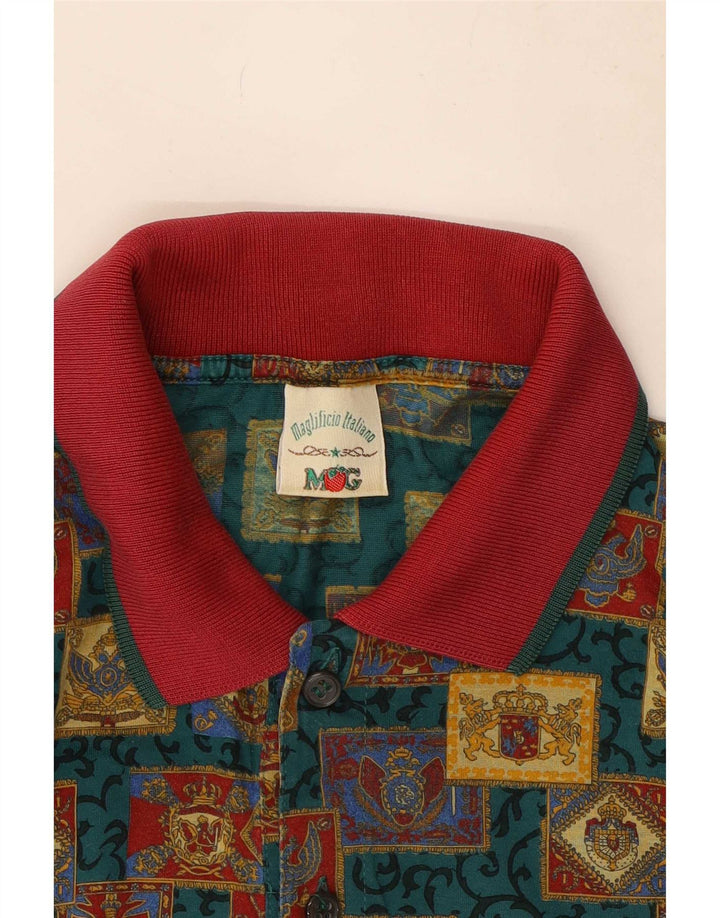 Camisa polo masculina Mango grande geométrica multicolorida