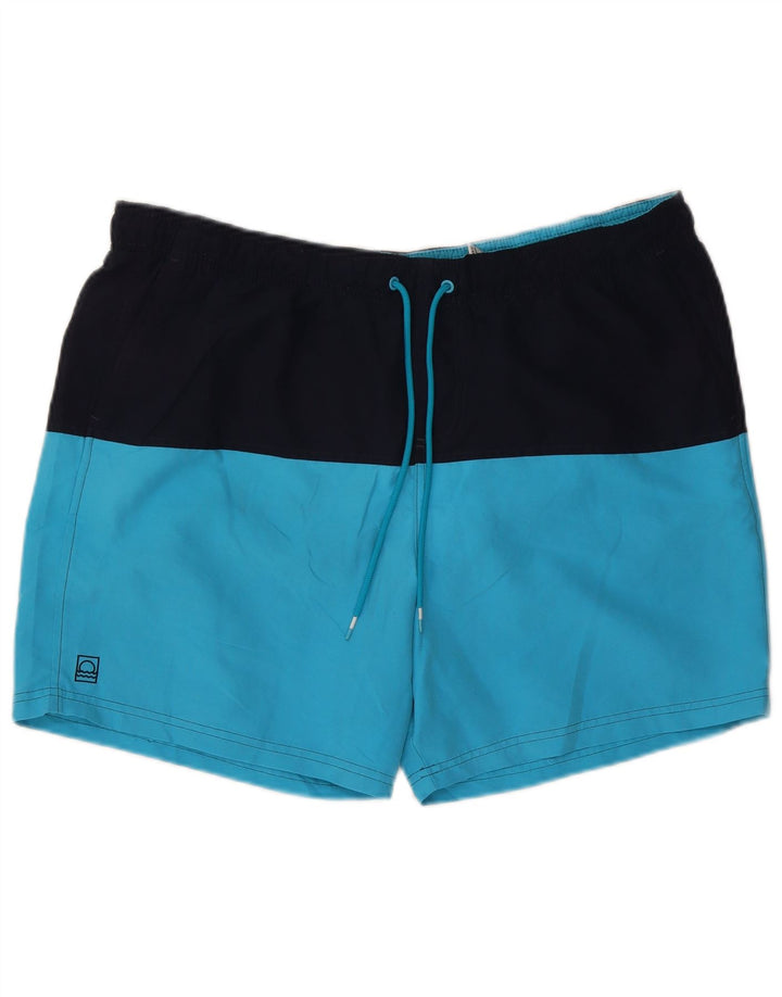 Shorts de natação masculino Marks & Spencer XL azul colorblock poliéster