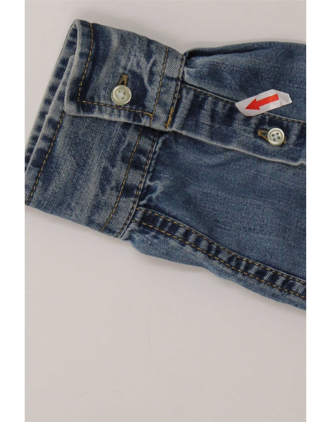Camisa jeans masculina Superdry XL azul algodão