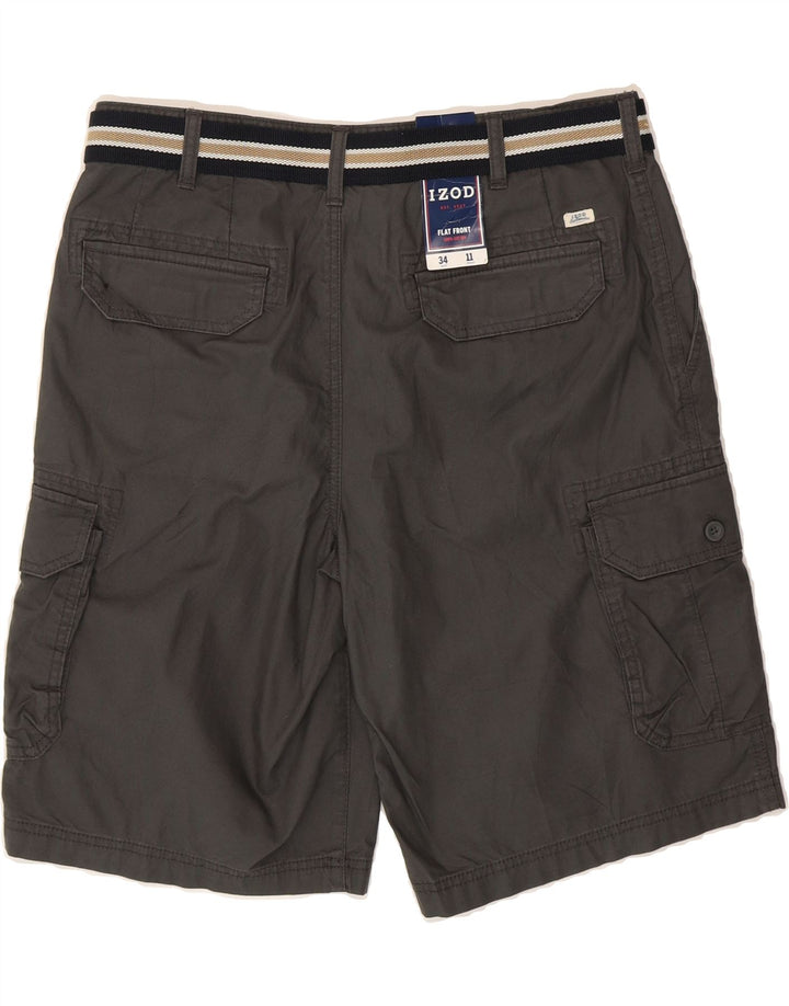 IZOD Mens Cargo Shorts W34 Large Grey Cotton Vintage Izod and Second-Hand Izod from Messina Hembry 