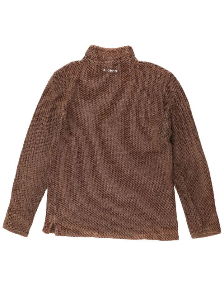 Moletom masculino Weird Fish com zíper e gola média marrom