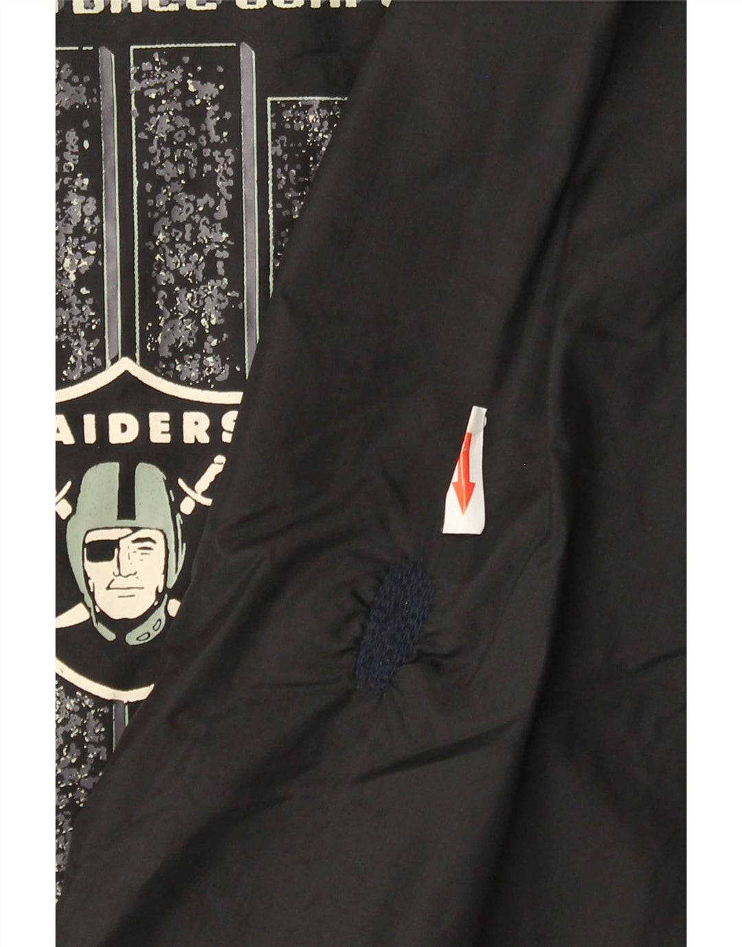 Jaqueta de chuva masculina NFL Raiders Graphic UK 42 XL preto nylon