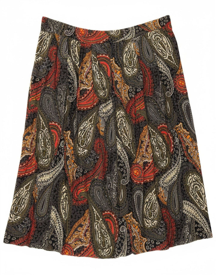 Saia evasê feminina LIBRA US 18 2XL W38 viscose paisley multicolorida
