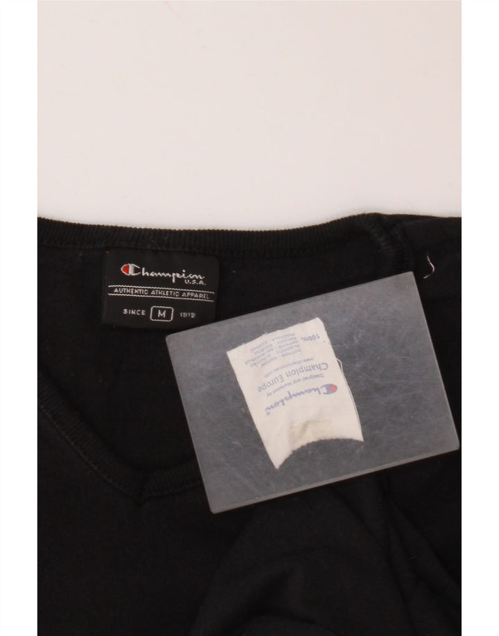Camiseta feminina com estampa CHAMPION UK 14 algodão preto médio