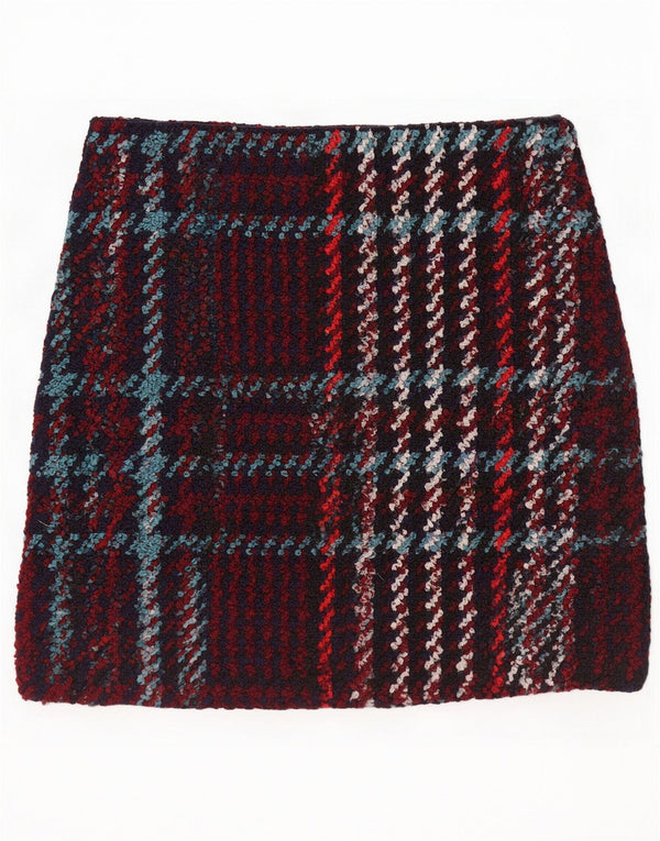 Minissaia feminina Marks & Spencer Reino Unido 16 grande W34 xadrez multicolorido
