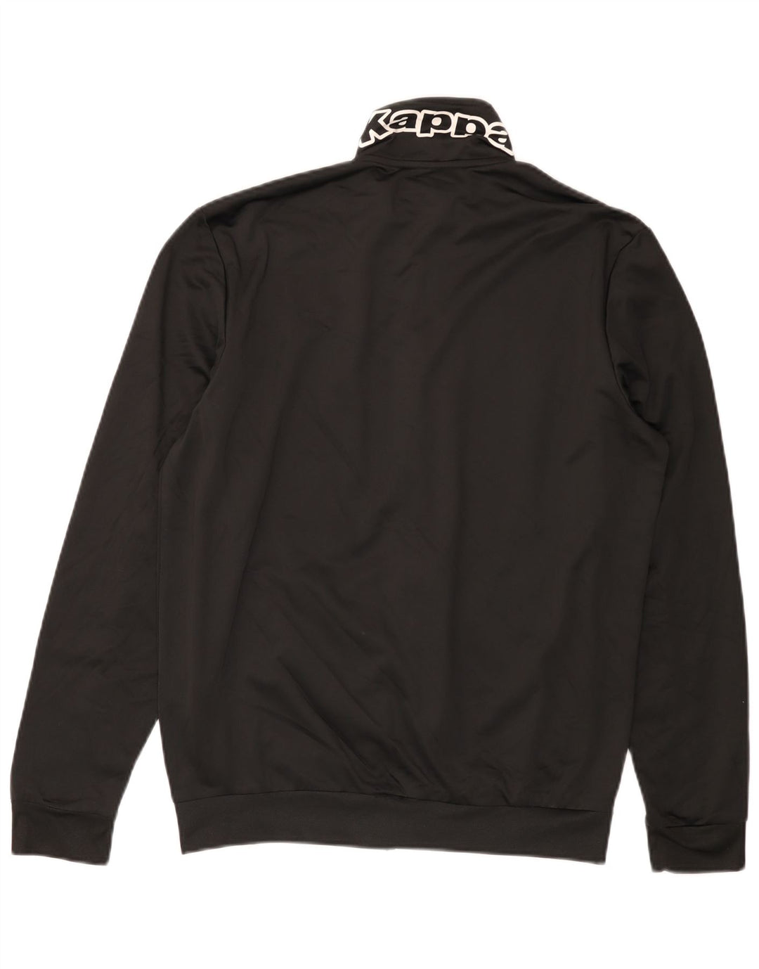 KAPPA Mens Graphic Tracksuit Top Jaqueta Grande Poliéster Preto