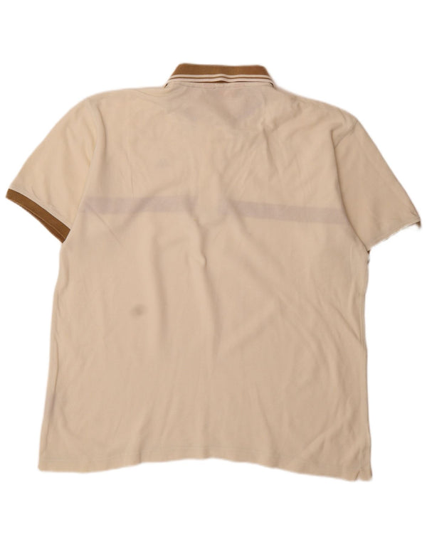 Camisa polo masculina de rugby Kappa 2XL algodão colorblock branco