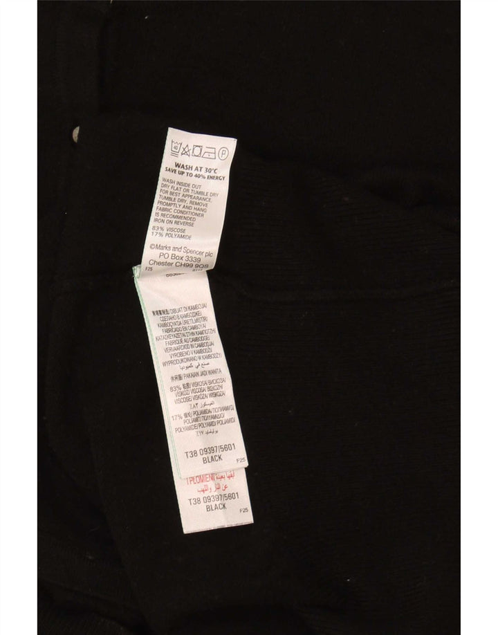 Suéter cardigã feminino Marks & Spencer Reino Unido 16 grande viscose preta