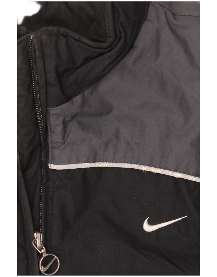 Jaqueta corta-vento Nike Boys 13-14 anos XL preto colorblock nylon