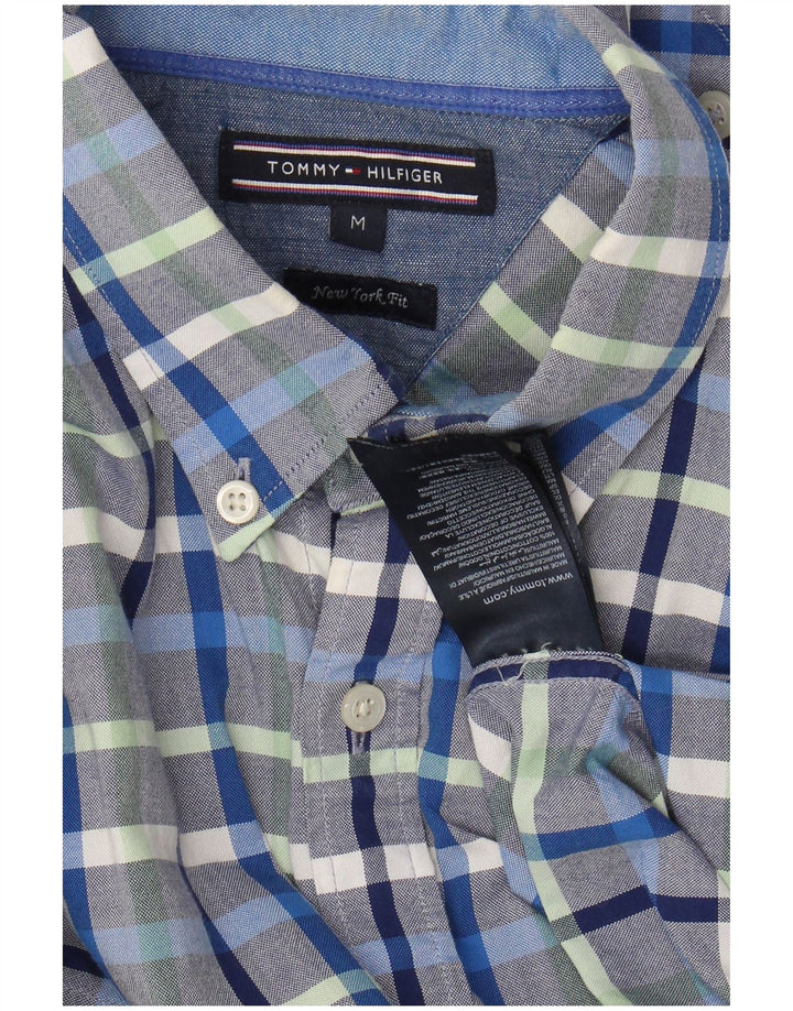 Camisa masculina TOMMY HILFIGER New York Fit média de algodão xadrez multicolorido