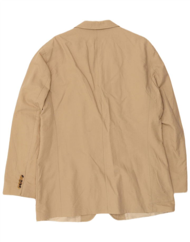 Jaqueta blazer masculina de 3 botões HUGO BOSS EU 52 XL algodão bege