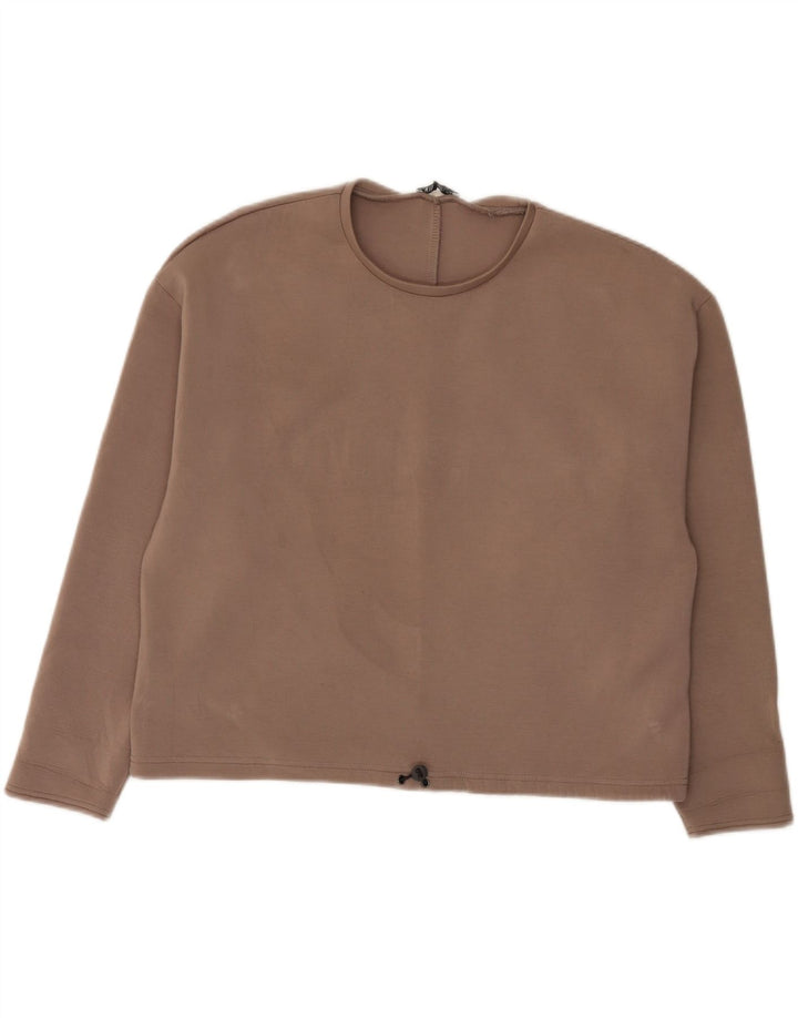Zara moletom feminino jumper UK 16 grande viscose marrom