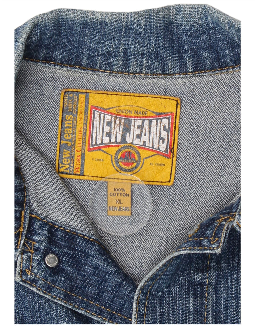 Jaqueta jeans feminina New Jeans UK 18 XL algodão azul