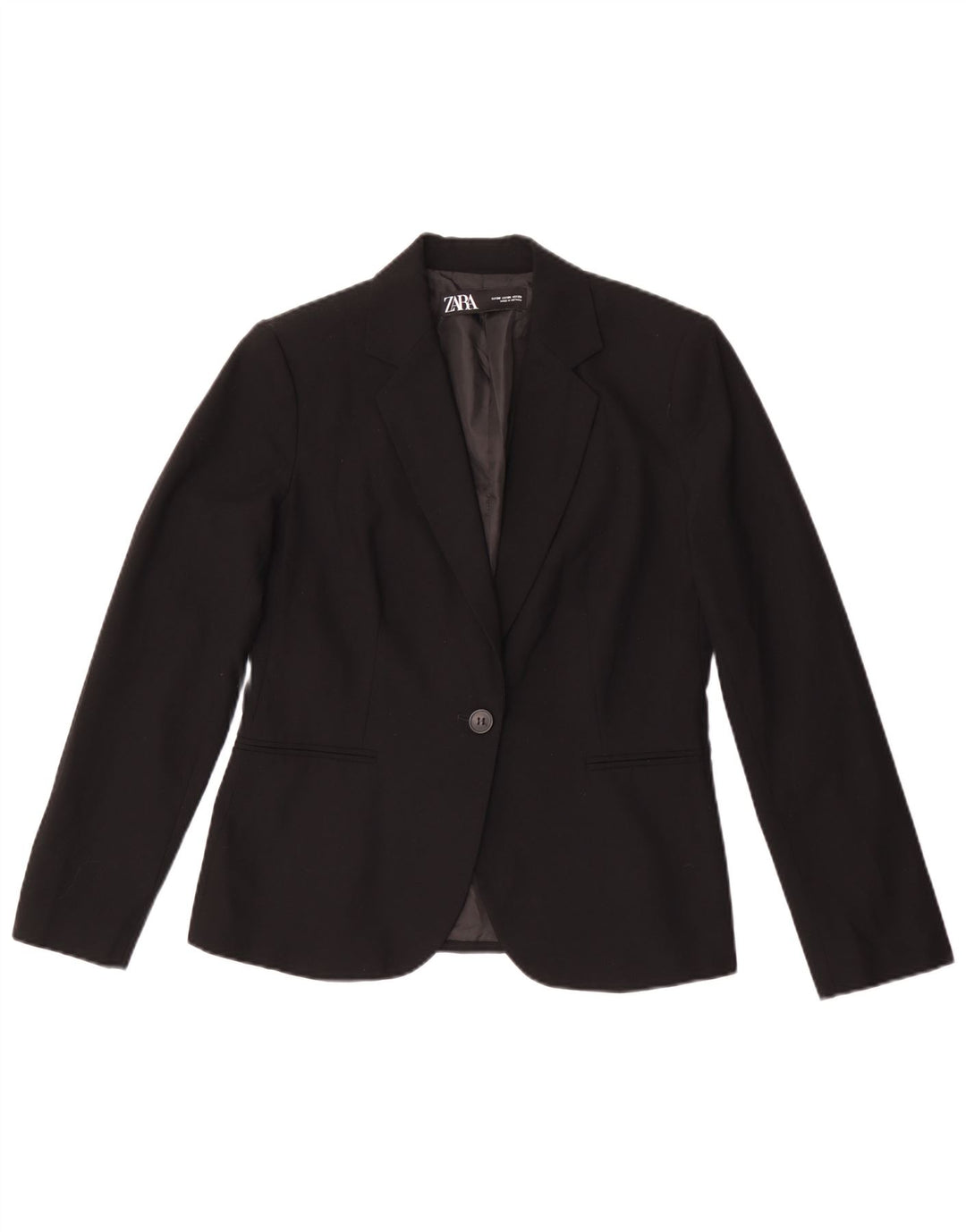Jaqueta blazer feminina Zara com 1 botão UE 38 pequena preta