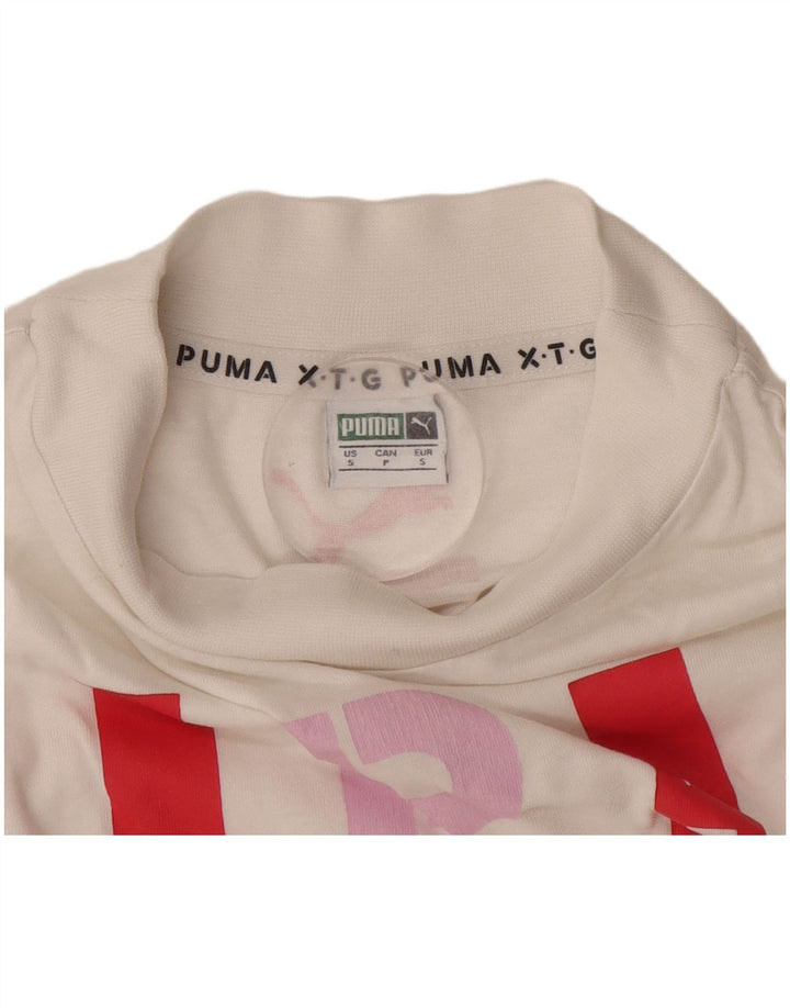 Puma Camiseta Feminina Graphic Top UK 10 Pequena Branca