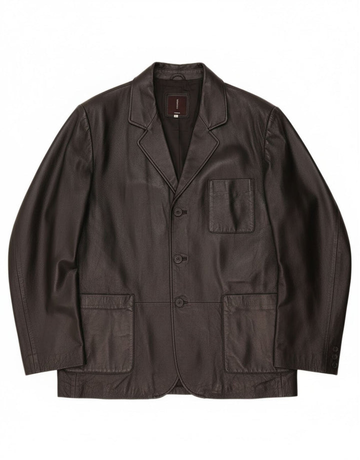 Jaqueta de couro masculina Conbipel IT 56 2XL couro preto