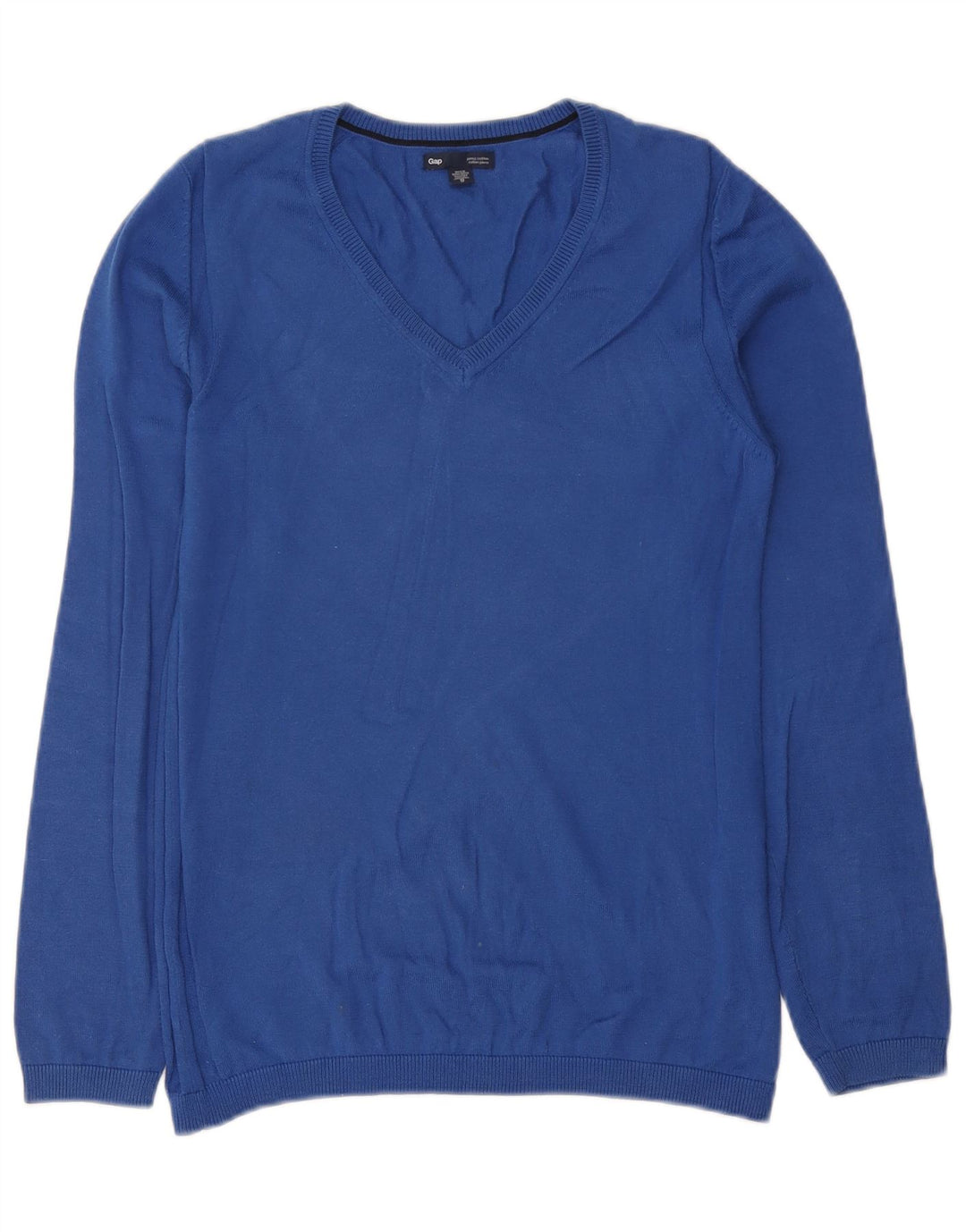 Suéter masculino Gap com decote em V XS azul algodão