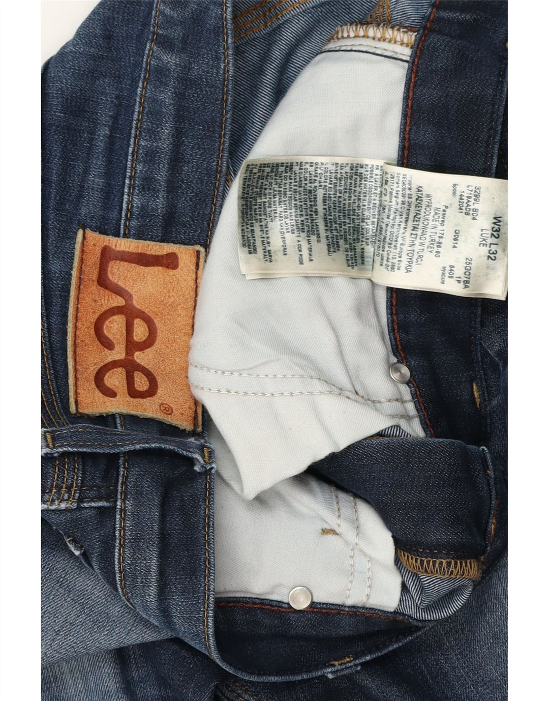 LEE Masculino Luke Slim Jeans W32 L32 Azul Algodão