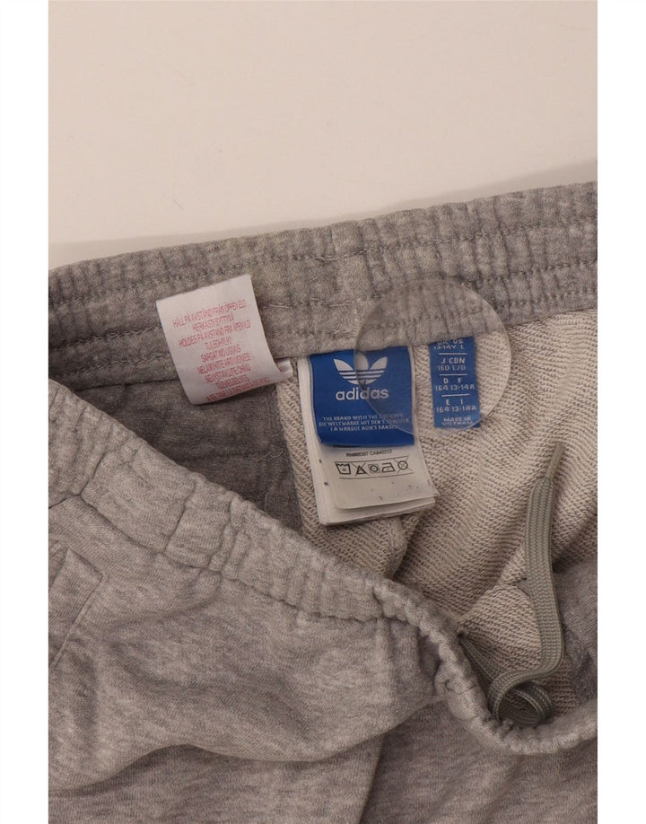 ADIDAS Meninos Calças de Treino Joggers 13-14 Anos Cinza Algodão