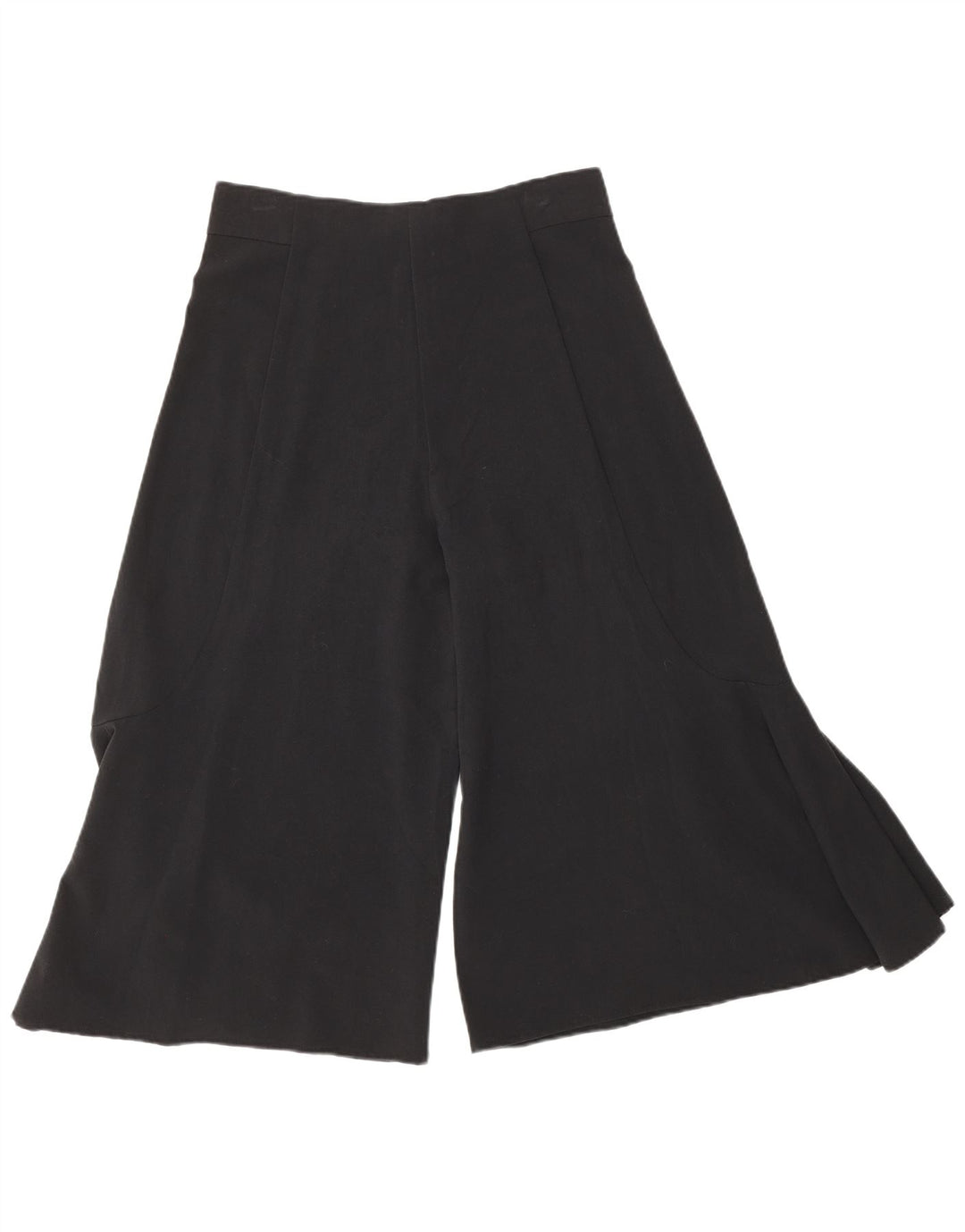 Zara Calça Cullotes Capri Feminina Pequena W26 L19 Seda Preta