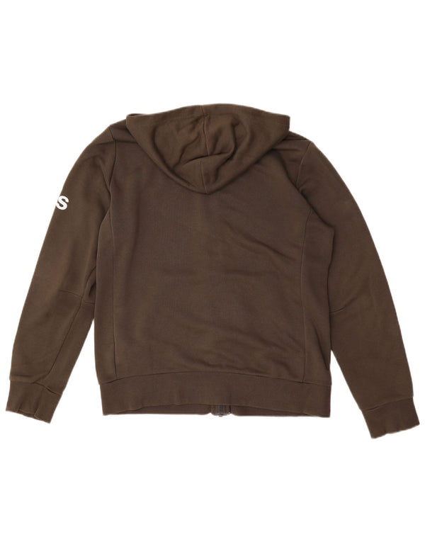 Suéter Adidas Boys Graphic Zip com capuz 13-14 anos algodão cáqui