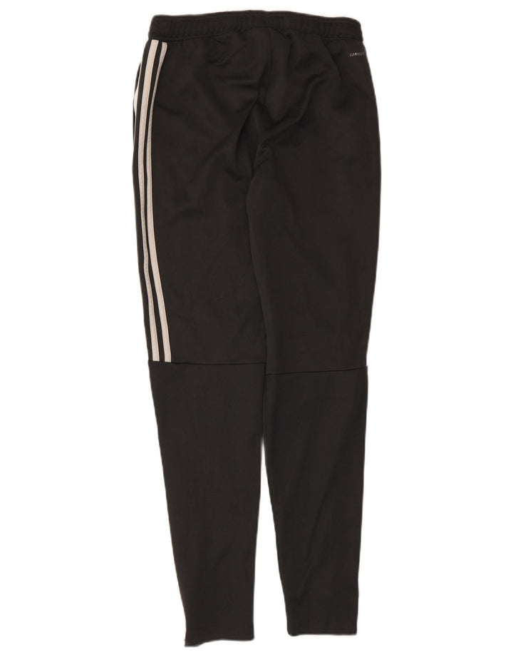 Calças de treino masculinas Adidas UK 8/10 poliéster preto pequeno