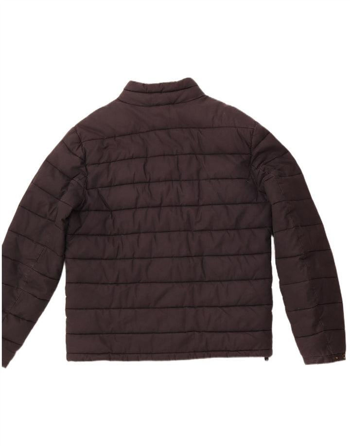 Jaqueta acolchoada masculina Fat Face UK 40 algodão preto grande