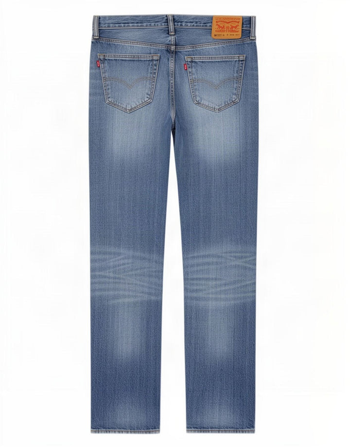 Calça jeans feminina Levi's 501 Straight W33 L38 azul algodão