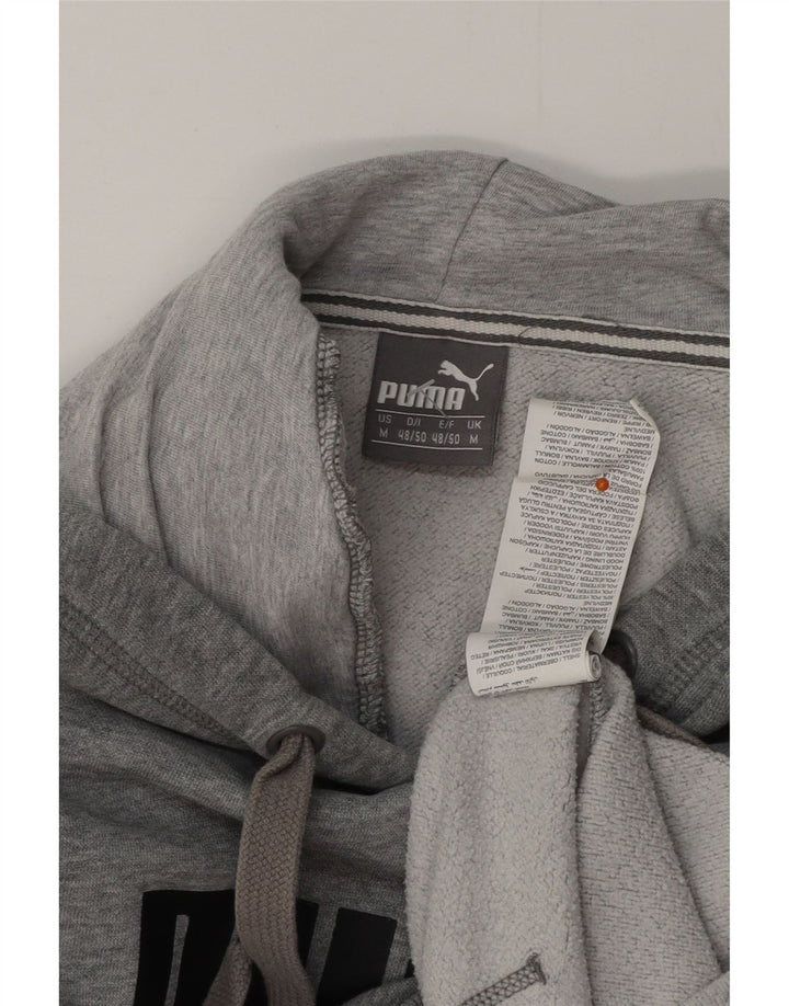 PUMA Mens Graphic Hoodie Jumper Médio Algodão Cinza