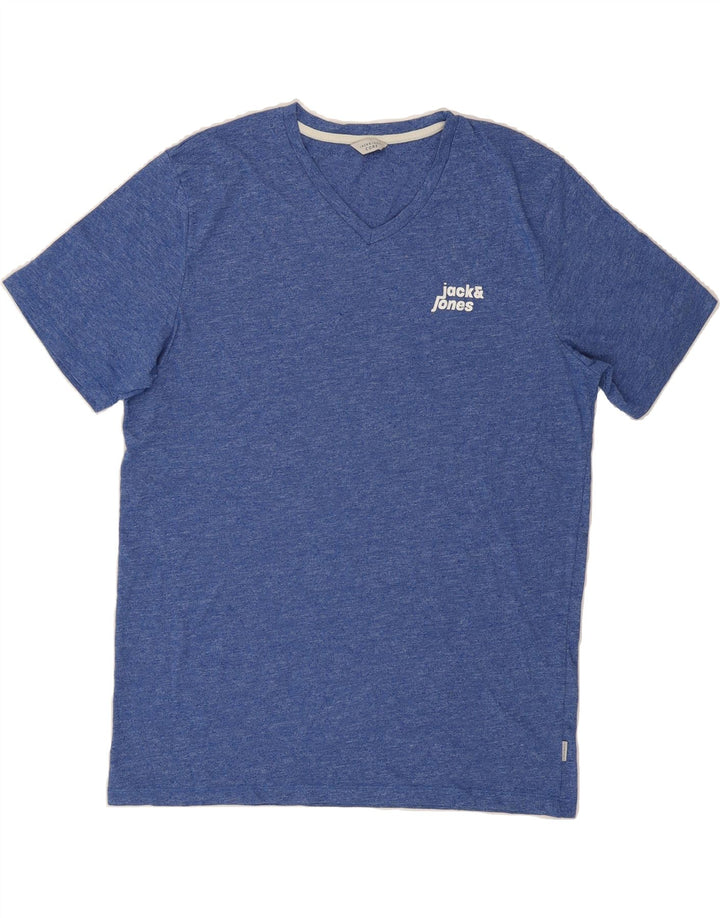 JACK & JONES Mens T-Shirt Top Large Blue Cotton Vintage Jack & Jones and Second-Hand Jack & Jones from Messina Hembry 