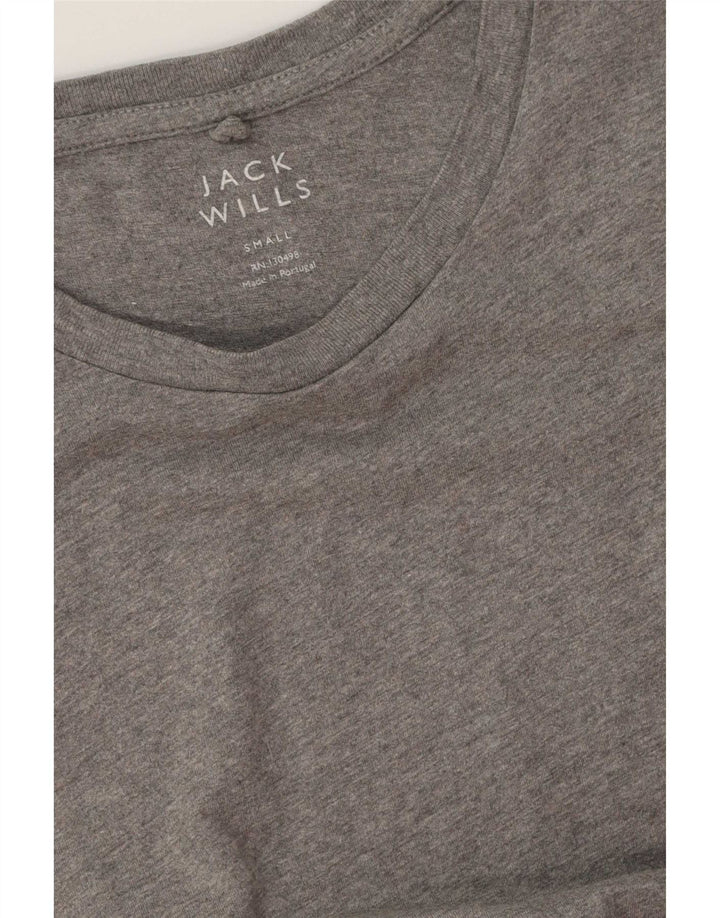 Camiseta masculina Jack Wills pequena cinza manchada