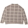 Suéter feminino Marks & Spencer com gola redonda Reino Unido 16 grande xadrez cinza