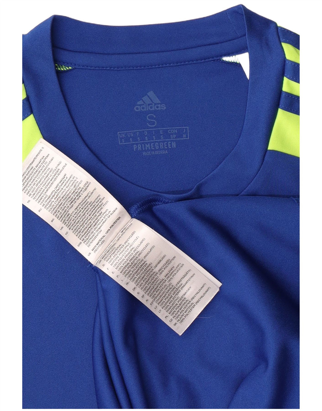 Camiseta Adidas Masculina Aeroready Graphic Top Pequeno Azul Colorblock Poliéster