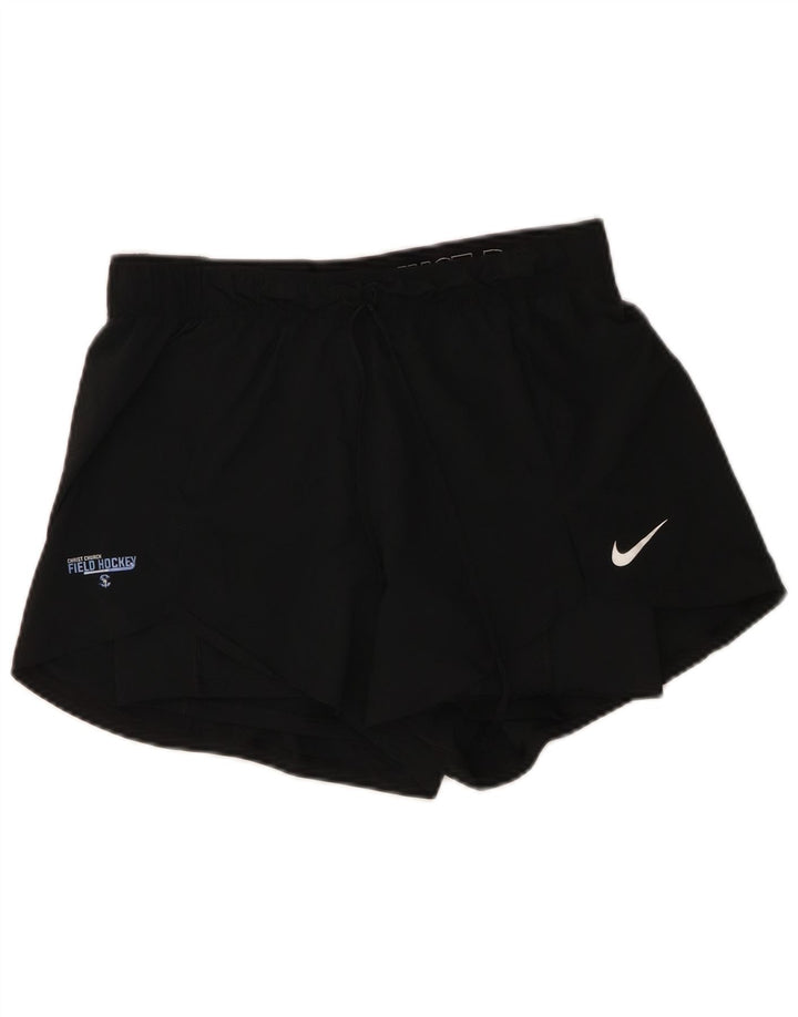 Shorts esportivos femininos Nike UK 14 poliéster preto médio